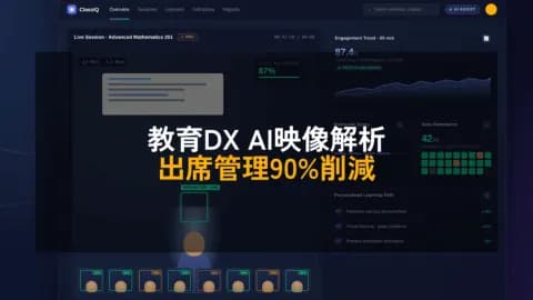 教育DX AI映像解析｜VLM・LLMによる導入事例で出席管理90%削減・エンゲージメント25%向上