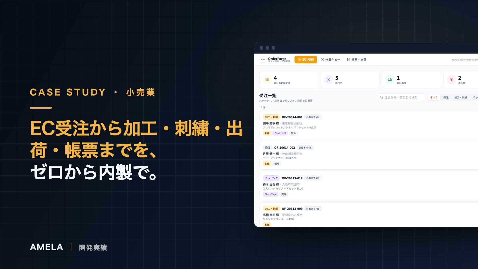 EC受注管理を止めない設計｜OrderForge開発事例