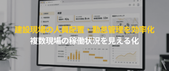 【導入事例】建設現場の人員配置・勤怠・書類管理を一元化。複数現場の稼働状況を可視化し、管理業務を効率化